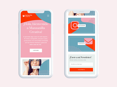 Manzanilla Creativa (Website Blog Design) 2/2 blog blog design mobile website responsive ui ui design ux web design web designer website design