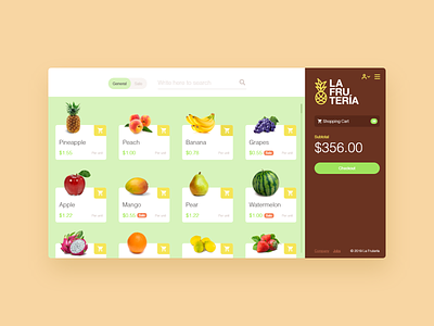 La Frutería - UI Concept 01 design food fruit fruits grocery interface design interface designer store ui ui design ux ux design website website design