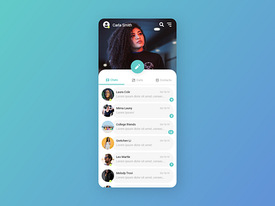 Chatly - UI Concept 02 app app design app designer app ui application chat chat app design interface design interface designer mobile ui ui design user interface ux