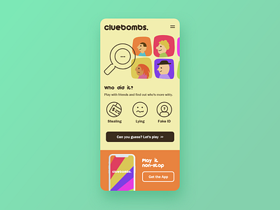 Cluebombs - UI Concept 08 app app design app ui design doodle flat illustration game illustration interface design interface designer mistery mobile design ui design user interface ux