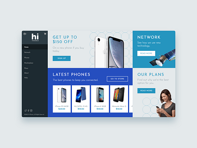 Hi Phones - UI Concept 13 design ecommerce ecommerce design ecommerce shop interface design interface designer phones shop smartphones ui ui design ui designer user interface ux web design website