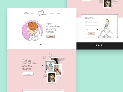 Atelier Fiora - UI Concept 15 bride bride groom business design designer drawing dress illustration interface interface design interface designer sketch ui ui design user interface ux web design web designer website wedding