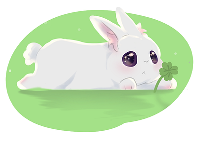 lucky bunny animal bunny design illustration nature rabbit