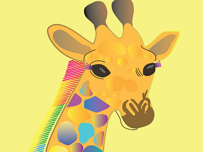 Girafe Colorful Illustration