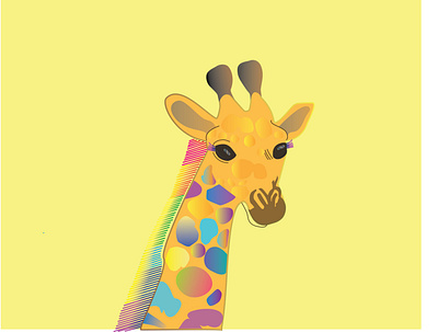 Girafe Colorful Illustration animals animals illustrated design girafe graphic design happy illustration illustration art illustrations illustrator joyfull vector