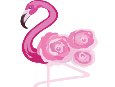 flamingo design flamingo flowers graphic design illustration pink roses vector