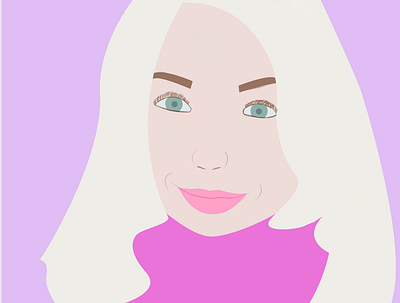 PORTR. DIGIT blonde graphic design illustration pink portrait portrait illustration