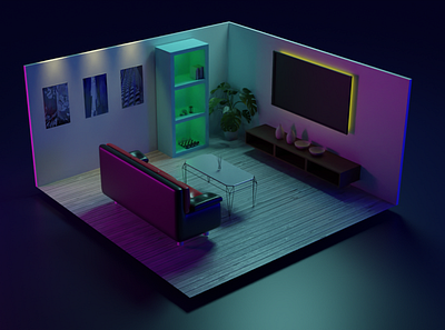 Room Scene 3d artist 3dartist 3dmodelling 3drendering animation blender 3d cyberpunk design illustration render room room scene scenery sketch vfx