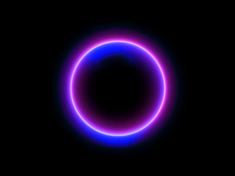 Красивый круг. Фиолетовое свечение. Неоновый круг. Анимированный круг. Light loads