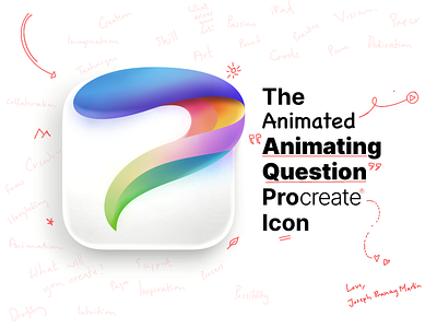 "Animating Question" | Procreate Icon Redesign animation app apple branding color design framebyframe getcreativewithprocreate hand drawn icon icondesign illustration ipad ipadpro lettering lettermark pencil procreate question