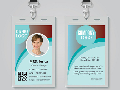 Simple ID Card app branding card design fashion flyer freelance graphic design icon idcard illustration logo