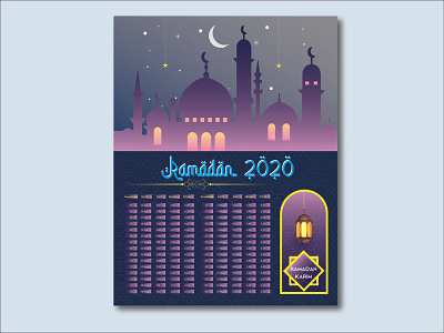 Ramadan Karim Calendar Design flat design flyer flyer design iftar ramadan ramadan calendar design ramadan kareem ramadan mubarak ramadan2020 ramadanbd ramadhan ramazan