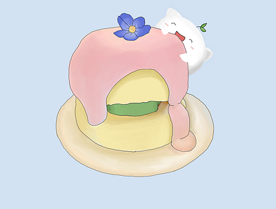 Souffle Pancake food illustration
