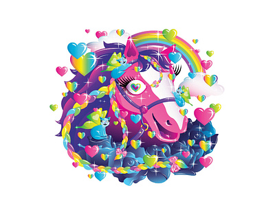 San Diego Addy Awards - Horse horse illustration kawaii rainbow