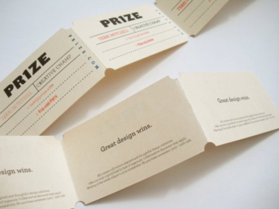 PR1ZE - Business Cards branding business cards design copywriting design