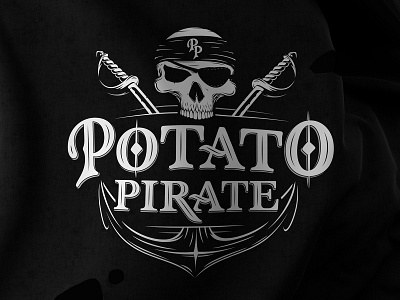 Potato Pirate Branding 3d art animation branding branding concept design graphic design illustration logo logotype typography vector