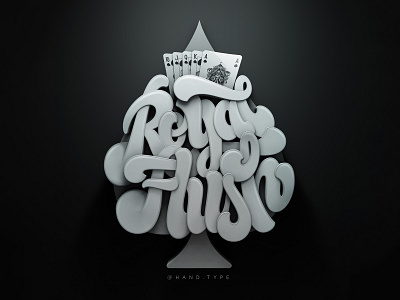 Royal Flush 3d art graphic design typography