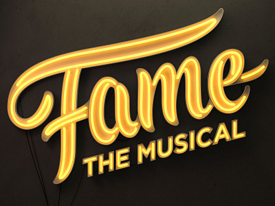 Fame Musical Logo & 3D 3d art branding graphic design logo typography