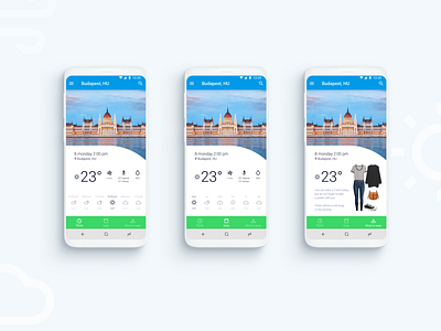 Mobile app. Android. Weather forecast