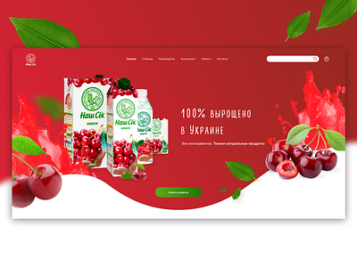 Redesign "Наш Сік". Landing page