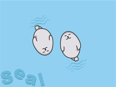 Seal animation app branding cute animal cute fun funny cuteseal cuteseal design icon illustration logo logo design logotype seal typography