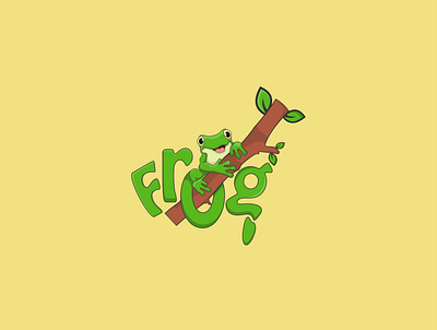 frog animation branding cute animals cute frog cuteanimal frog icon illustration logo logo design logotype minimal typography vector