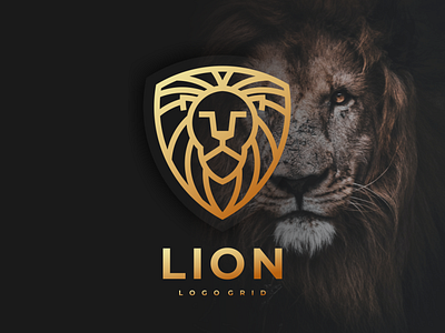 lion logo grid animation app branding design icon illustration logo logo design logotype typography