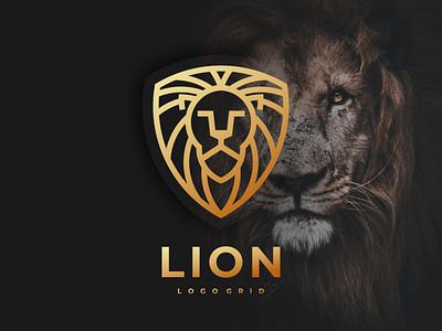 lion logo grid