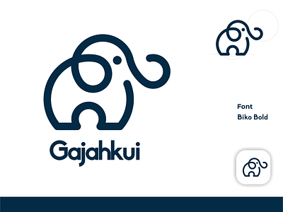 gajahkui logo animation branding design icon illustration logo logo design logotype minimal vector