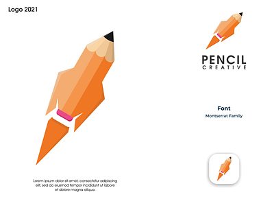 pencil logo branding design icon illustration illustrator logo logo design logotype typography vector