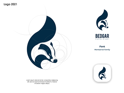 Bedger logo animal bedger branding design icon illustration logo logo design logotype ui ux vector