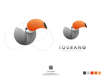 tourang logo branding design icon illustration logo logo design logotype toucan ui ux vector