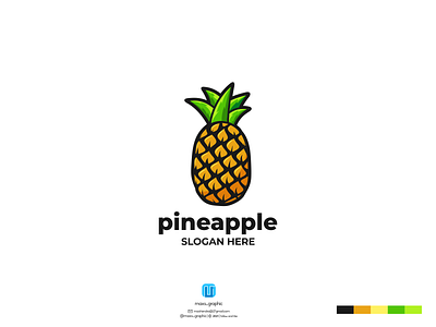 pinneapple logo branding design icon illustration logo logo design logotype ui ux vector