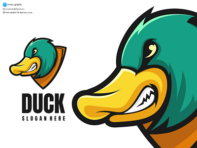 Duck Mascot Logo branding design icon illustration logo logo design logotype vector