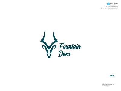 Fountain Deer Logo branding design icon illustration logo logo design logotype vector