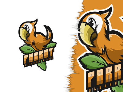 Parrot Mascot Logo branding design icon illustration logo logo design logotype vector