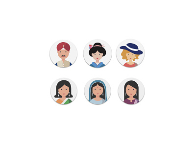 Flat Character Icon flat design icon illustration