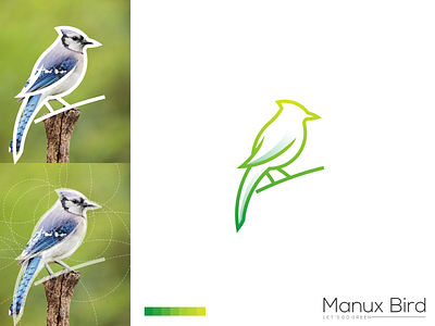 Manux Bird Logo animal app bird brand branding design grid identity illustration lettering logo minimal minimalist modern simple vector