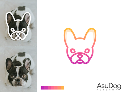 AsuDog Logo animal app brand branding clean design graphic design identity illustration lettering logo minimal minimalist modern simple vector