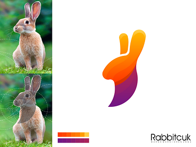 Rabbitcuk Logo animal app brand branding clean colorful cute design identity illustration lettering logo minimal minimalist rabbit simple vector