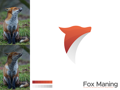 Fox Maning Logo animal app brand branding clean design fox identity illustration lettering logo minimal minimalist modern simple vector