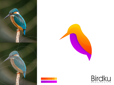 Birdku Logo animal app bird brand branding clean color colorful design identity illustration lettering logo minimal minimalist simple vector