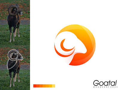 Goatal Logo animal app brand branding clean design grid identity illustration lettering logo minimal minimalist modern negative simple vector