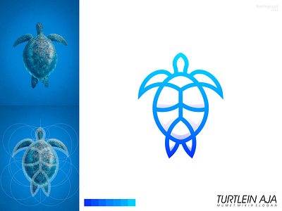 Turtlein Aja Logo animals app brand branding clean color design identity illustration lettering logo minimal minimalist modern simple vector