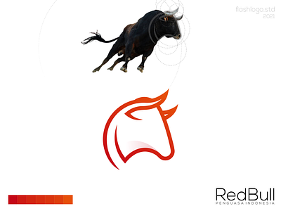 Red Bull Logo animals app brand branding bull clean color design grid identity illustration lettering logo minimal minimalist modern simple vector