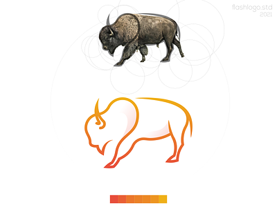 Bisona Logo animals app bison brand branding bufallo bull clean color design identity illustration lettering logo minimal minimalist modern simple vector