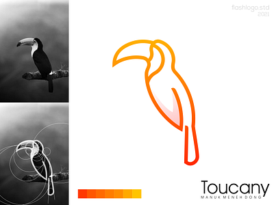 Toucany Logo animals app bird brand branding clean color colorful design graphic design grid identity illustration lettering logo minimal modern simple toucan vector