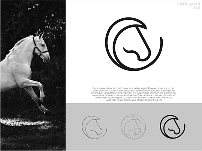 Horselyn Logo animals app awesome beauty brand branding clean design elegant grid horse identity illustration lettering logo luxury minimal modern simple vector