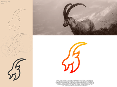 Zenggoat Logo animals app awesome brand branding clean design goat grid identity illustration lettering logo minimal modern mountain process simple vector