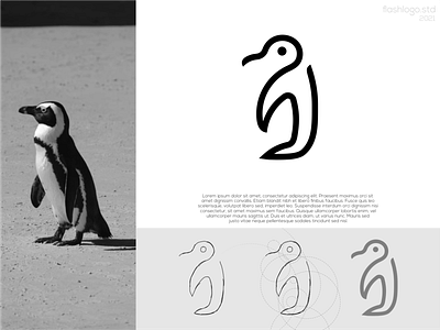 Penguiny Logo animals app awesome brand branding clean design great grid identity illustration lettering line logo minimal modern penguin simple vector
